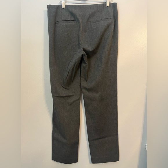 Talbots Refined Bi-Stretch Straight-Leg Pants Charcoal Grey Heather Size 8 - Picture 3 of 13